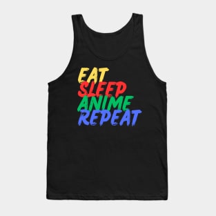 Eat, Sleep, Anime, Repeat (Mood Colors) Tank Top